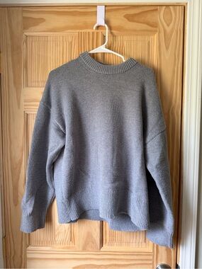 Classic Gray Crewneck Women's Sweater